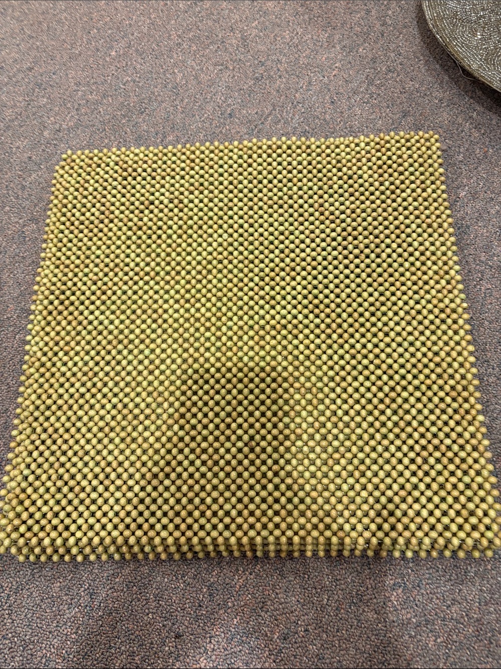 Kim Seybert Gold Beaded Door Mat